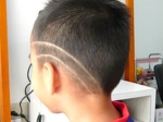 子供・園児カット:ソフモヒ:ライン入り:堺:美容室