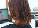40代:ミディアム;巻き髪:美容室:堺:髪美館 ログハウス